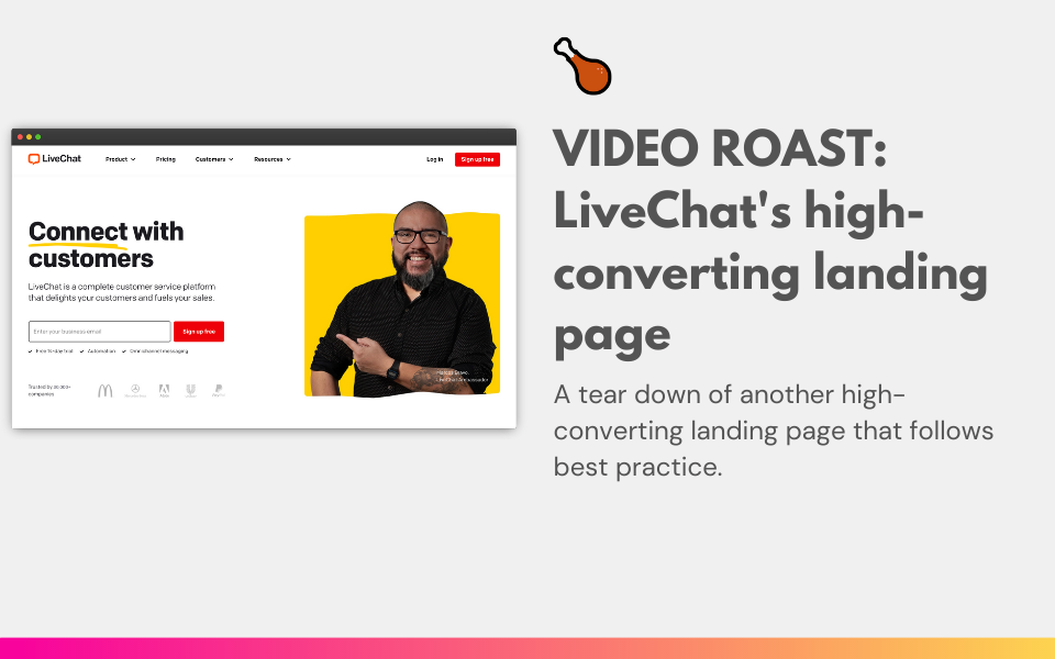 [ROAST] LiveChat's high-converting landing page