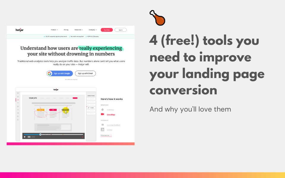 4 (free!) tools you need to improve your startup's landing page conversion