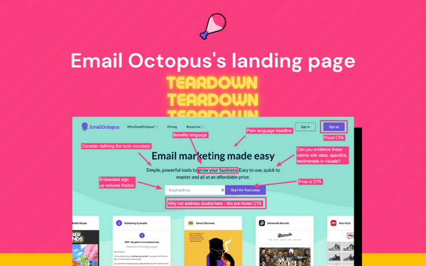 [ROAST] Email Octopus's 50,000 customer landing page
