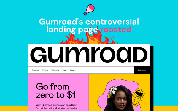 Gumroad's landing page